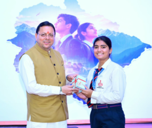 मुख्यमंत्री पुष्कर सिंह धामी ने मेरे सपनों का उत्तराखंड पर विद्यार्थियों से किया संवाद।
