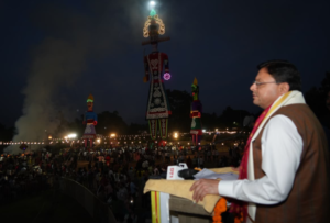 मुख्यमंत्री श्री पुष्कर सिंह धामी बन्नू बिरादरी द्वारा परेड ग्राउंड, देहरादून में आयोजित दशहरा महोत्सव में हुए शामिल